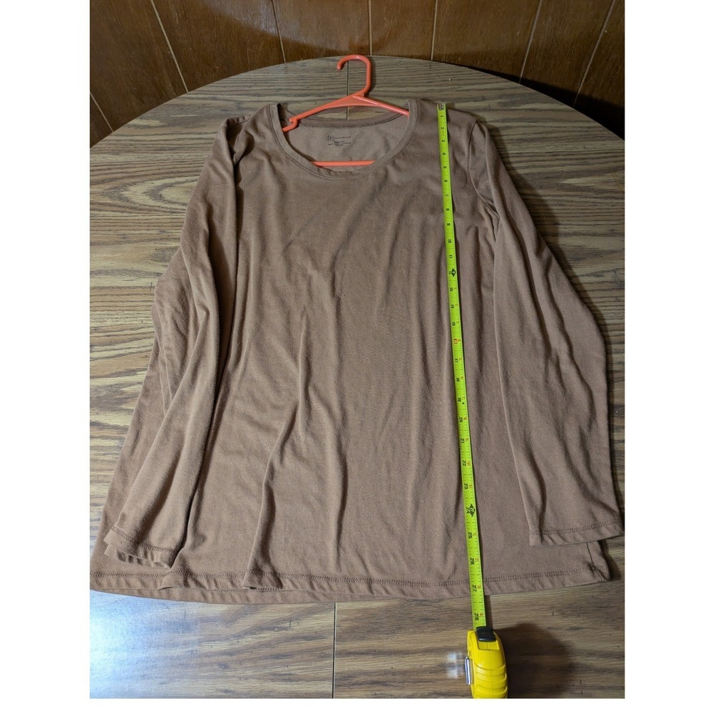 No Boundaries Womens XXXL Tan Brown Long Sleeve Crewneck Plus Size